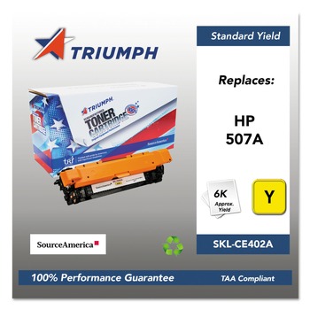 Triumph SKL-CE402A Remanufactured CE402A (507A) 6,000 Page-Yield Toner - Yellow