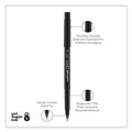 Pens | uni-ball 2013568 ONYX Fine 0.7 mm Stick Roller Ball Pen - Blue Ink Black/Blue Barrel (72/Pack) image number 4