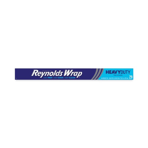 Food Wraps | Reynolds Wrap PAC F28028 18 in. x 75 ft. Heavy Duty Aluminum Foil Roll (20 Rolls/Carton) image number 0