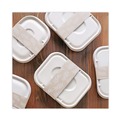 Food Trays, Containers, and Lids | World Centric SLPATR60 7.5 in. x 10 in. x 3.25 in. Leaf Design Paper Fiber Container Sleeves - Natural (800/Carton) image number 2