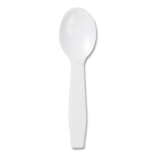 Cutlery | AmerCareRoyal RTS3000 Polystyrene Taster Spoons - White (3000/Carton) image number 0