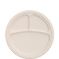 Bowls and Plates | Dart 10FBRP3 10.2 in. Diameter 3-Compartment ProPlanet Seal Compostable Fiber Dinnerware Plate - Natural (500/Carton) image number 2