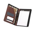 Notebooks & Pads | Samsill 71736 6.25 in. x 8.75 in. Open Style Contrast Stitch Leather Padfolio - Brown image number 3