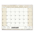 Back to School Sale | House of Doolittle 319 14.88 in. x 12 in. 12-Month (Jan-Dec 2026) Recycled Monthly Horizontal Wall Calendar - White/Sand Sheets image number 0