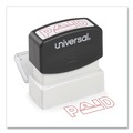 Stamps & Stamp Supplies | Universal UNV10062 Pre-Inked One-Color PAID Message Stamp - Red image number 3