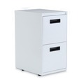 Office Filing Cabinets & Shelves | Alera ALEPAFFLG 14.96 in. x 19.29 in. x 27.75 in. 2 Legal/Letter-Size File Drawers Left or Right File Pedestal - Light Gray image number 0