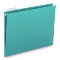 File Folders | Smead 64074 Letter Size 1/5-Cut Tabs Colored Hanging File Folders - Teal (25/Box) image number 2