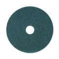 Cleaning & Janitorial Accessories | Boardwalk BWK4018GRE 18 in. Diameter Heavy-Duty Scrubbing Floor Pads - Green (5/Carton) image number 1