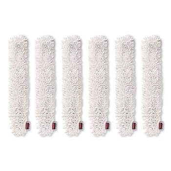 Rubbermaid Commercial HYGEN FGQ85300WH00 HYGEN Quick-Connect Microfiber Dusting Wand Sleeve - White (6/Carton)