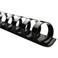 Back to School Sale | GBC 4000020 1/4 in. Diameter 25 Sheet Capacity CombBind Standard Spines - Black (100/Box) image number 2