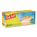 Food Trays, Containers, and Lids | Glad 60771 6.5 in. x 5.5 in. Fold-Top Sandwich Bags - Clear (2160/Carton) image number 5