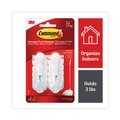Wall Racks & Hooks | Command 17068ES 3 lbs. Capacity Medium Metal General Purpose Wire Hooks - White (2/Pack) image number 1