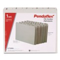 File Folders | Pendaflex PN1025 8.5 in. x 14 in. 1/5-Cut Top Tab A-Z File Guides - Gray (25/Set) image number 1