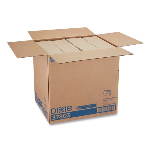 Paper Towels and Napkins | Georgia-Pacific 37803 Interfold Napkin Refills 1-Ply 13 x 12 White 600 Napkins/Pack12 Packs/Carton image number 0