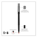 Pens | uni-ball 60152 0.5 mm Stick Roller Ball Pen - Red Ink/Black/Red Barrel/Extra-Fine (1-Dozen) image number 3