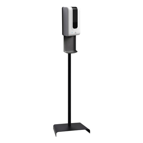 Paper & Dispensers | GN1 F1406-S-T-S 1200 mL 13 in. x 11.4 in. x 51.63 in. Automatic Hand Sanitizer Dispenser with Floor Stand and Tray - White/Gray image number 0