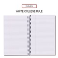 Notebooks & Pads | Universal UNV66410 9.5 in. x 6 in. 3-Subject Medium/College Rule Wirebound Notebook - Black Cover image number 7