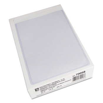 SHEET PROTECTORS | C-Line 70058 25-Sheet 5 x 8 Self-Adhesive Super Heavy Shop Ticket Holders (50/Box)