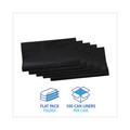 Storage Accessories | Boardwalk H8647WKK 56 Gallon 1.7 mil 43 in. x 47 in. Flat Pack Linear Low Density Industrial Can Liners - Black (100/Carton) image number 4
