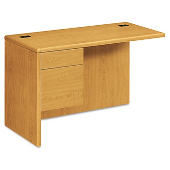 HON H10716L.CC 10700 Series 48 in. x 24 in. x 29.5 in. 3/4 Left Pedestal "L" Workstation Return - Harvest