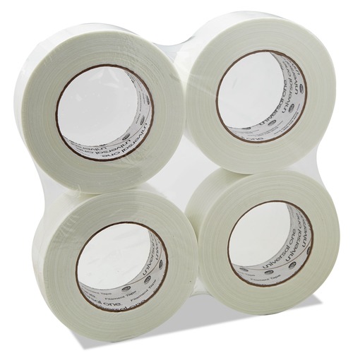 Tapes | Universal UNV31648 #350 Premium 48 mm x 54.8 m 3 in. Core Filament Tape - Clear (1 Roll) image number 0