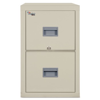 FireKing 2P1825-CPA Patriot 17.75 in. x 25 in. x 27.75 in. 1-Hour Fire Protection 2 Legal/Letter File Drawers Insulated Fire File - Parchment