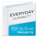 Binders | Cardinal 17500 2 in. Capacity 11 x 8.5 Performer ClearVue Slant-D 3-Ring Binder - White image number 2