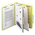 Just Launched | Smead 14034 Pressboard Six-Section Top Tab Classification Folders - Letter, Yellow (10/Box) image number 1