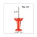 Push Pins | Universal UNV31314 3/8 in. Plastic Colored Push Pins - Assorted (400/Pack) image number 2
