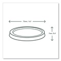 Cups and Lids | Vegware CF736 2 oz. - 4 oz. Compostable Plastic Portion Pot Lids - Clear (2000/Carton) image number 4