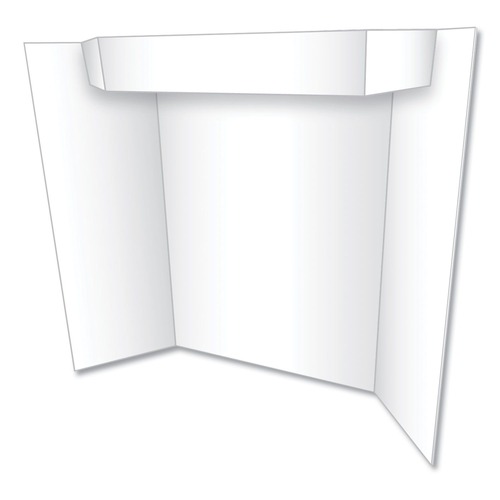 Project & Display Boards | Eco Brites 27367B Two Cool Tri-Fold 24 in. x 36 in. Poster Board - White image number 0