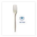 Cutlery | Boardwalk BWKFORKMWPPIW 5.51 in. Mediumweight Wrapped Polypropylene Fork Cutlery - White (1000/Carton) image number 6