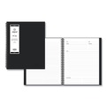 Notebooks & Pads | Blue Sky 121454 11 in. x 8.5 in. Meeting-Minutes/Notes Format with Narrow Ruling Aligned Business Notebook - Black Cover image number 0