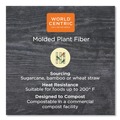 Food Trays, Containers, and Lids | World Centric TRSC4S 9.1 x 7.1 x 0.7 Fiber Paper Trays - Natural (500/Carton) image number 3