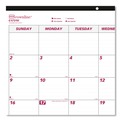 Bulletin Boards | Brownline C1731V 22 x 17 Monthly Desk Pad Calendar - White/Burgundy Sheets/Black Binding/Clear Corners image number 3