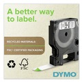 Back to School Sale | DYMO 45803 0.75 in. x 23 ft. D1 High-Performance Polyester Removable Label Tape - Black on White image number 3