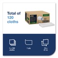 Cleaning & Janitorial Supplies | Tork 192815 13 in. x 21 in. 1-Ply 2 in 1 Wiper - White (120/Carton) image number 2