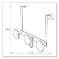 Wall Racks & Hooks | Alba PMS3P 20 lb Capacity Over the Door 3-Peg Coat Hook - Black image number 5
