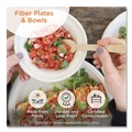 Food Trays, Containers, and Lids | World Centric BQSC32LFS 8.3 in. x 8.3 in. x 1.8 in. 32 oz Paper Fiber Bowls - Natural (400/Carton) image number 3