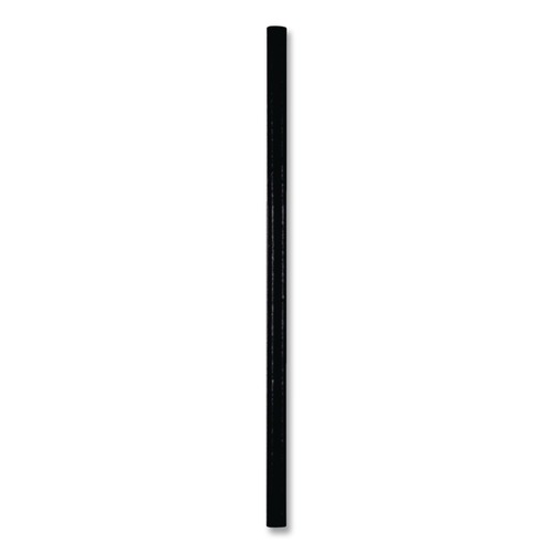 Cutlery | Hoffmaster 61612099 5.75 in. Aardvark Paper Straws - Black (3200/Carton) image number 0