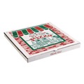 Food Trays, Containers, and Lids | ARVCO ARV 9084393 8 in. x 8 in. Corrugated Storefront Paper Pizza Boxes - White/Red/Green (50/Carton) image number 0
