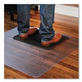 Office Chair Mats | ES Robbins 184612 36 in. x 53 in. with Lip Sit or Stand Mat for Carpet or Hard Floors - Clear/Black image number 1