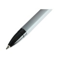 Pens | Universal UNV27420 Fine 0.7 mm Stick Ballpoint Pen - Black Ink, Gray/Black Barrel (1 Dozen) image number 2