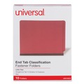 Back to School Sale | Universal UNV10315 Six-Section Pressboard End Tab Classification Folders - Letter, Red (10/Box) image number 0