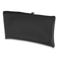 Retail Store Supplies | CONTROLTEK 530976 6 in. x 11 in. x 1 in. Vinyl Fabric Deposit Bag - Black image number 0