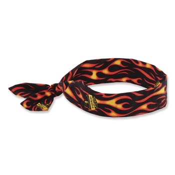 PRODUCTS | Ergodyne 12341 Chill-Its 6700 One Size Fits Most Cooling Bandana Polymer Tie Headband - Flames