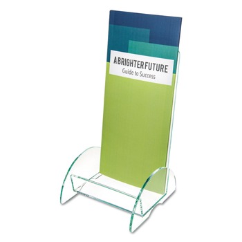 DESK ACCESSORIES AND OFFICE ORGANIZERS | Deflecto 775383 4.5w x 4.5d x 7.88h Euro-Style Leaflet Size DocuHolder - Green Tinted