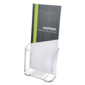 Desk Shelves | Deflecto 77501 4.25w x 3.25d x 7.75h Leaflet Size DocuHolder for Countertop/Wall-Mount - Clear image number 4