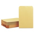 Envelopes & Mailers | Quality Park QUA37890 9 in. x 12 in. No. 90 28 lbs. Bond Weight Kraft Cheese Blade Flap Clasp/Gummed Closure Clasp Envelope - Brown Kraft (100/Box) image number 0