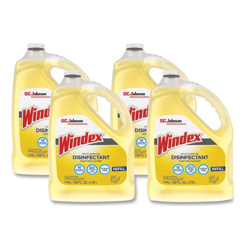 Disinfectants | Windex 682265 1 Gallon Multi-Surface Disinfectant Cleaner - Citrus Scent (4/Carton) image number 0